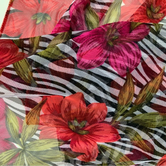 Vintage wrap animal print floral hand made in Vancouver. - Picture 4 of 4